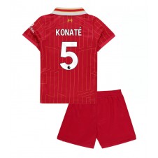 Liverpool Ibrahima Konate #5 Hemmaställ Barn 2024-25 Korta ärmar (+ Korta byxor)